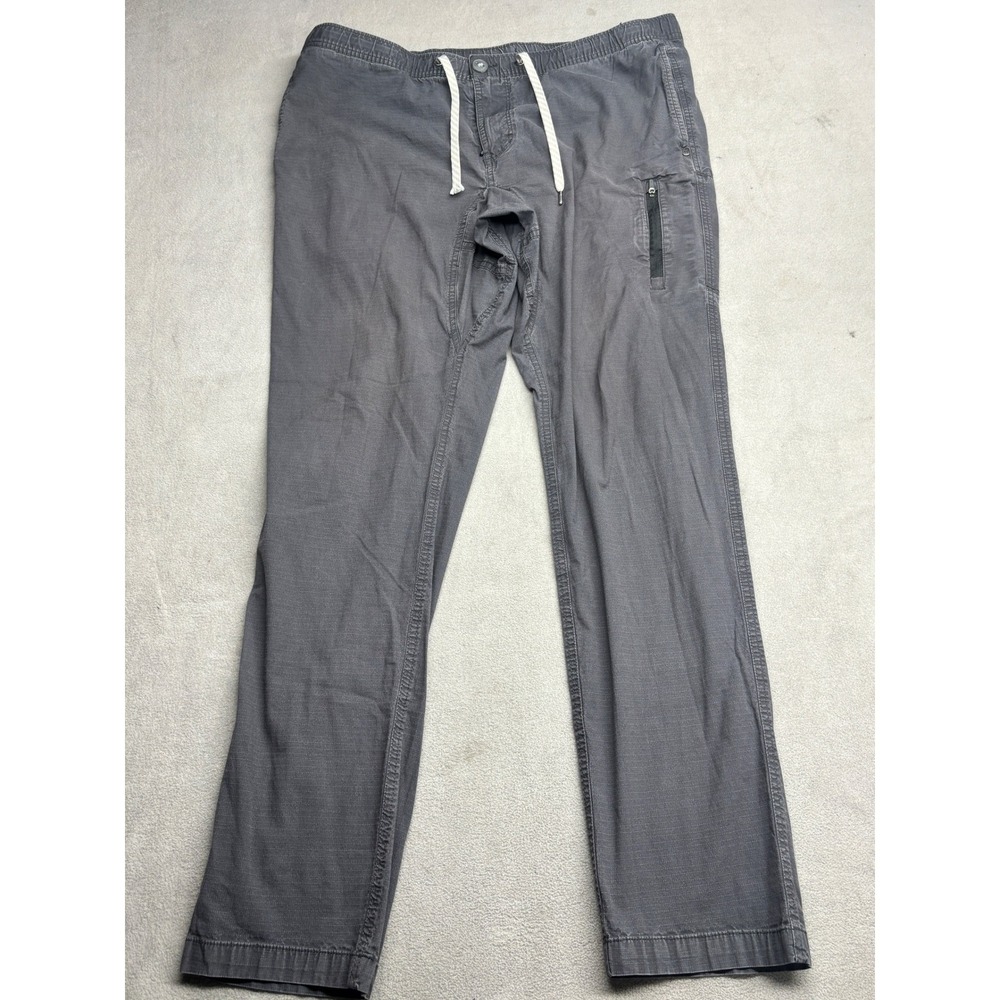 Vuori Ripstop Climber Pants Mens XXL Charcoal Grey Straight Leg Elastic Waist